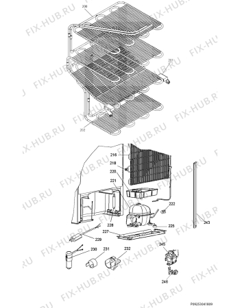 Взрыв-схема холодильника Electrolux IK30711RE - Схема узла Cooling system 017